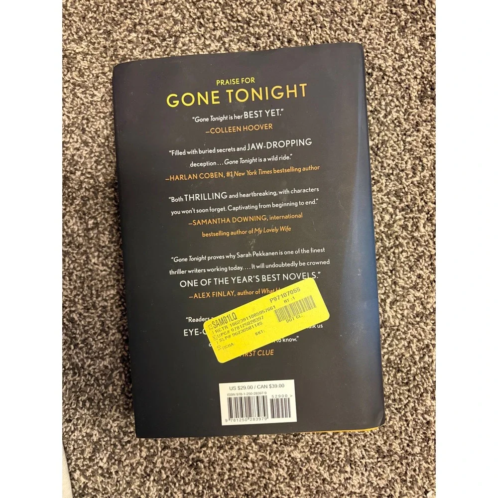 Gone Tonight‎ Sarah Pekkanen Novel Thriller Mystery Suspense Book